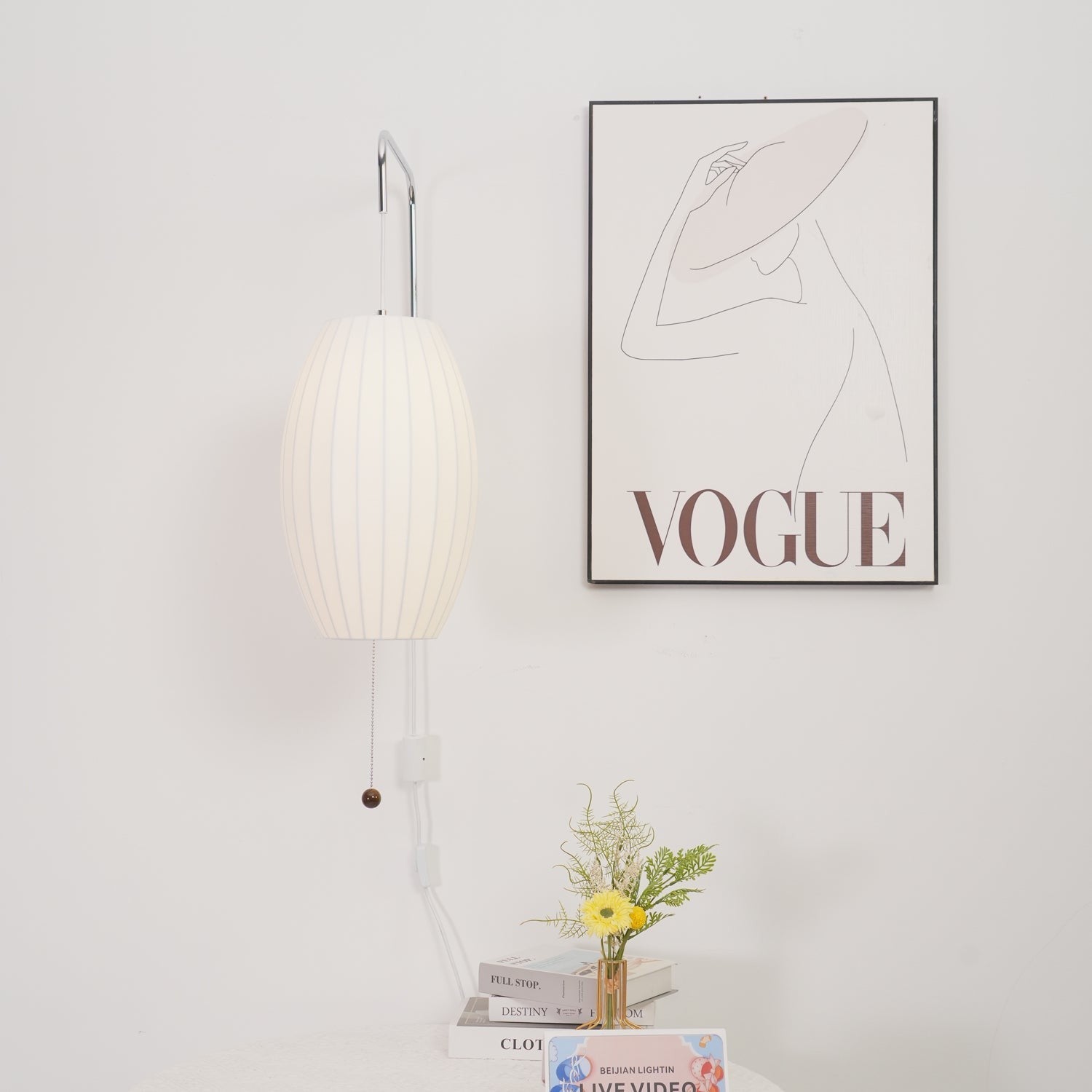 Orvina Silk Orb Wall Sconce