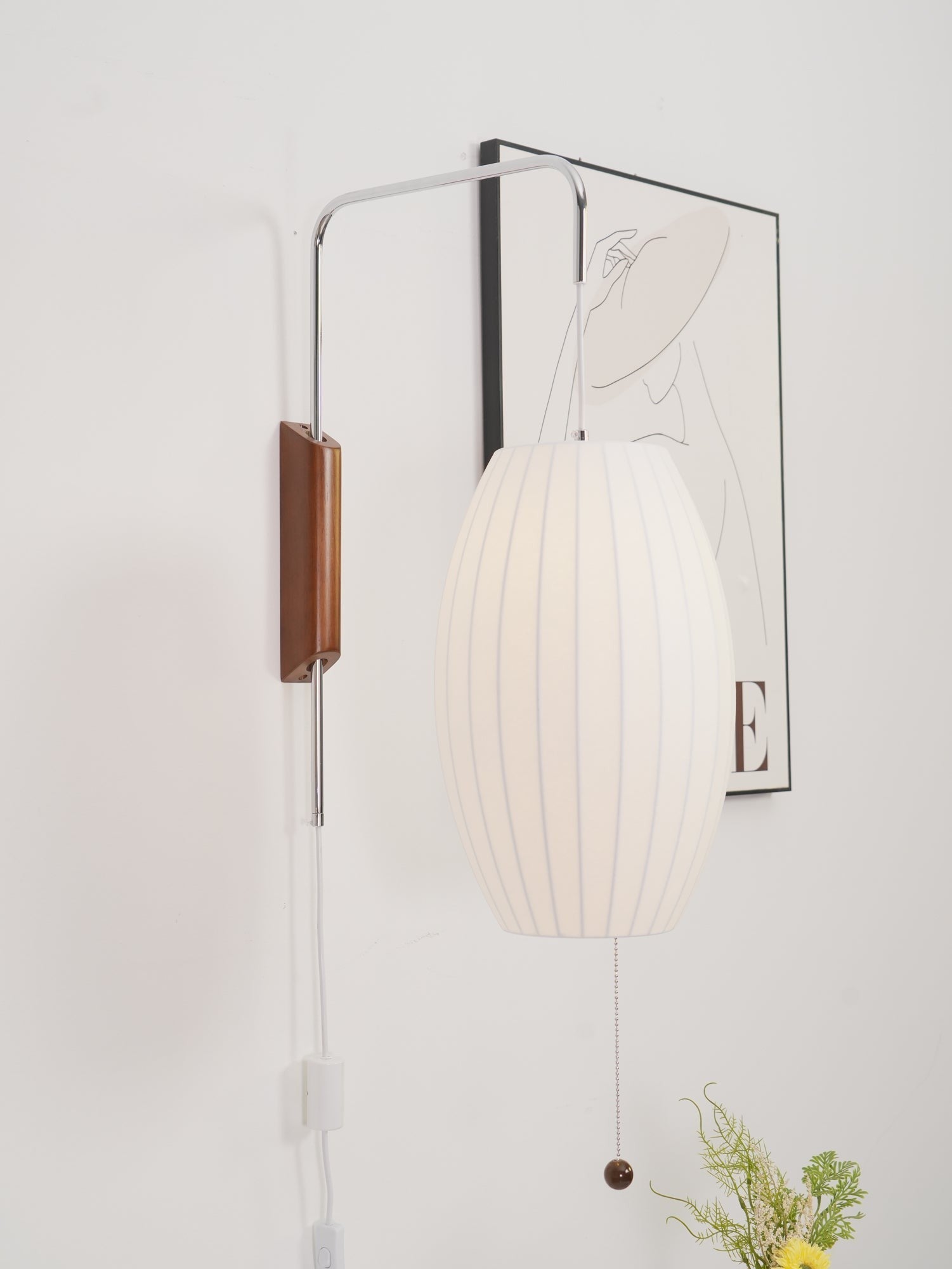 Orvina Silk Orb Wall Sconce