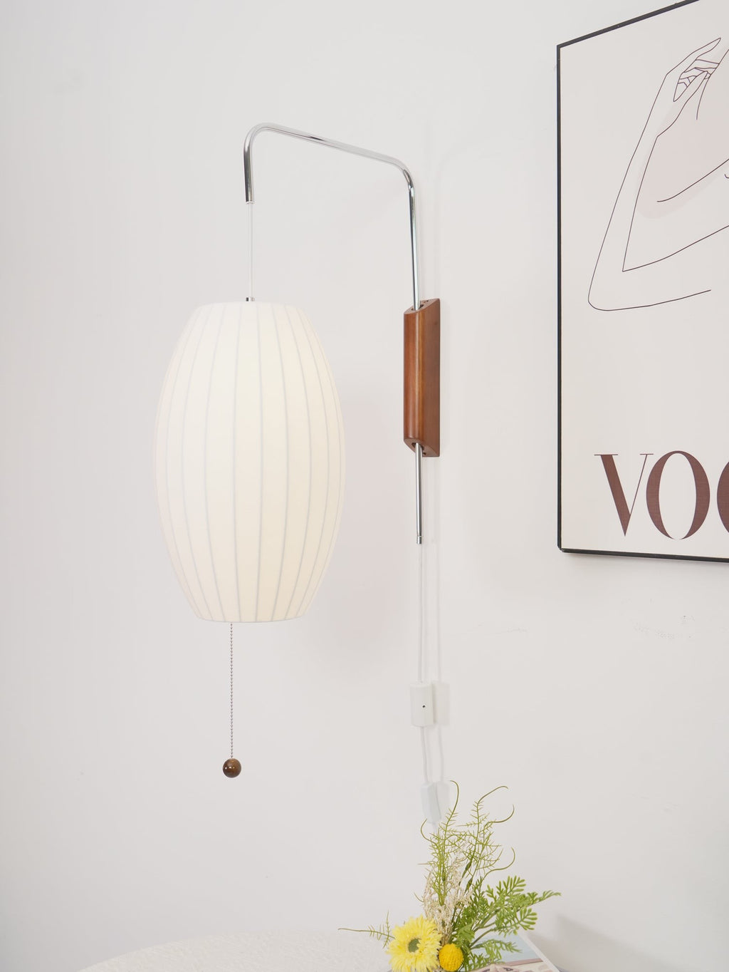 Orvina Silk Orb Wall Sconce