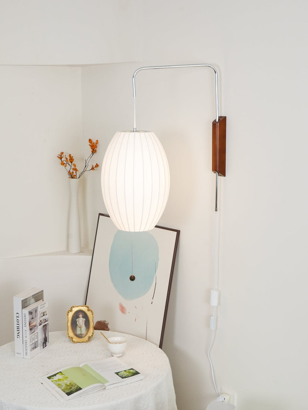 Orvina Silk Orb Wall Sconce