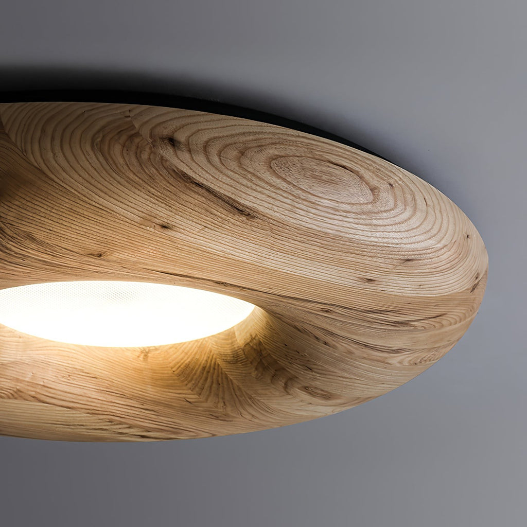 Orvino Wooden Ring Ceiling Light