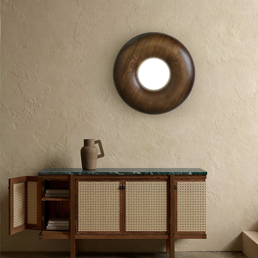 Orvino Wooden Ring Ceiling Light