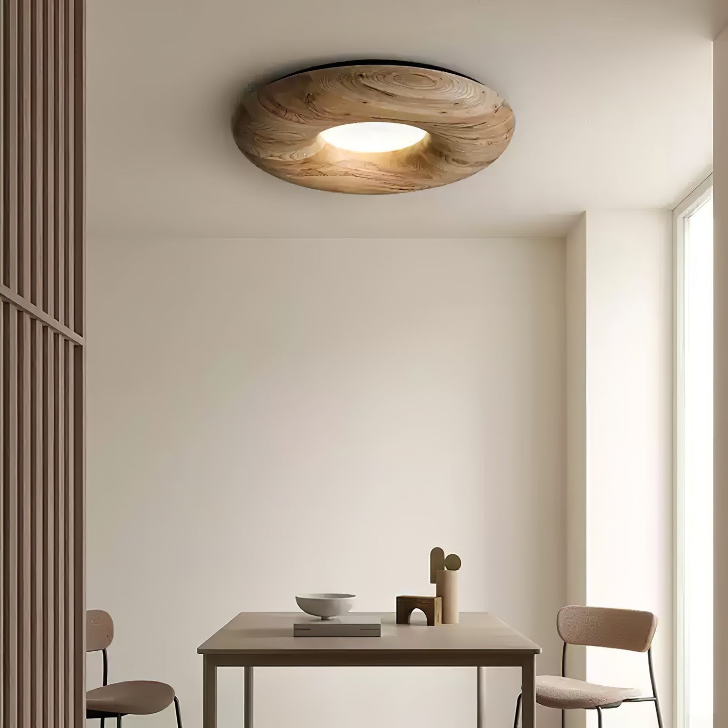 Orvino Wooden Ring Ceiling Light