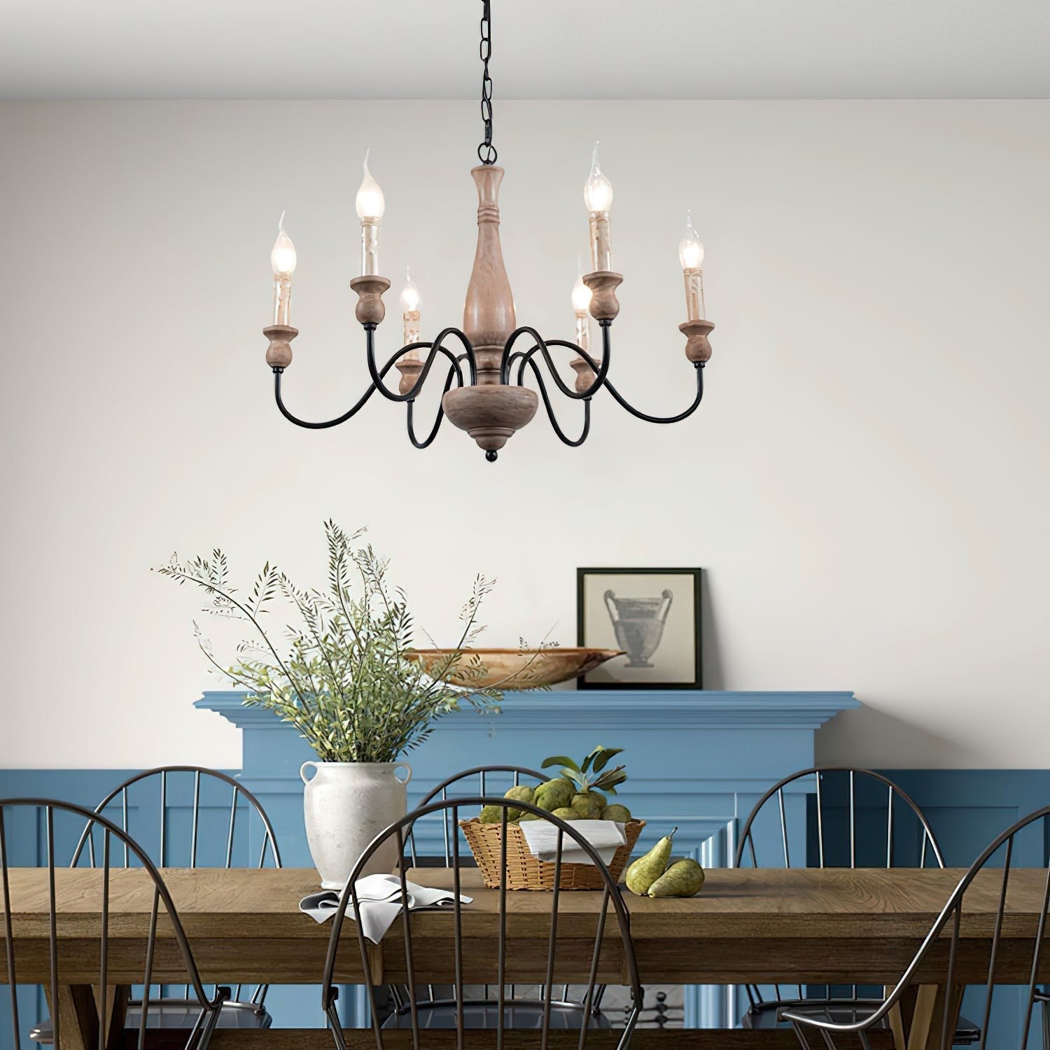 Rusthaven Farmhouse Candle Chandelier
