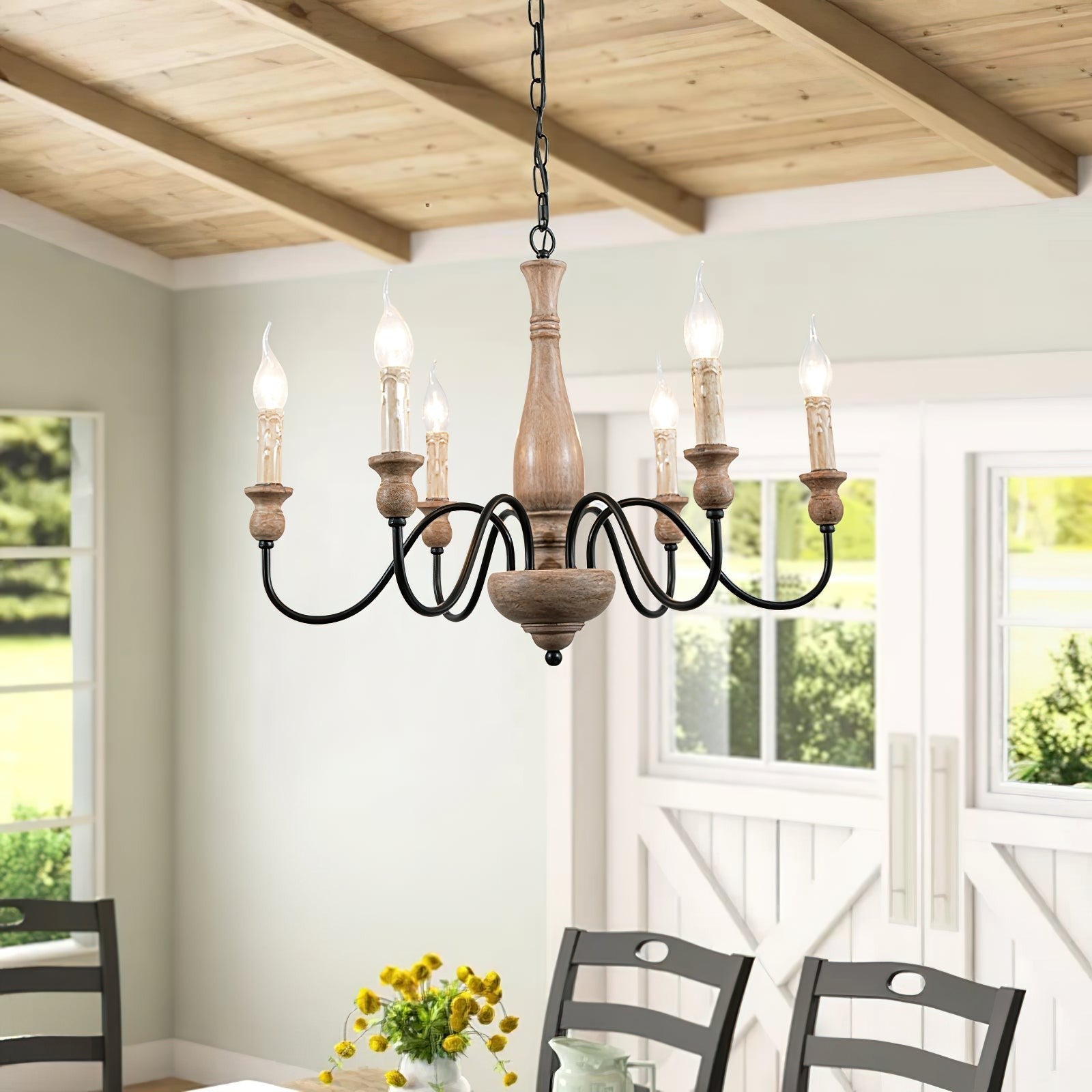 Rusthaven Farmhouse Candle Chandelier