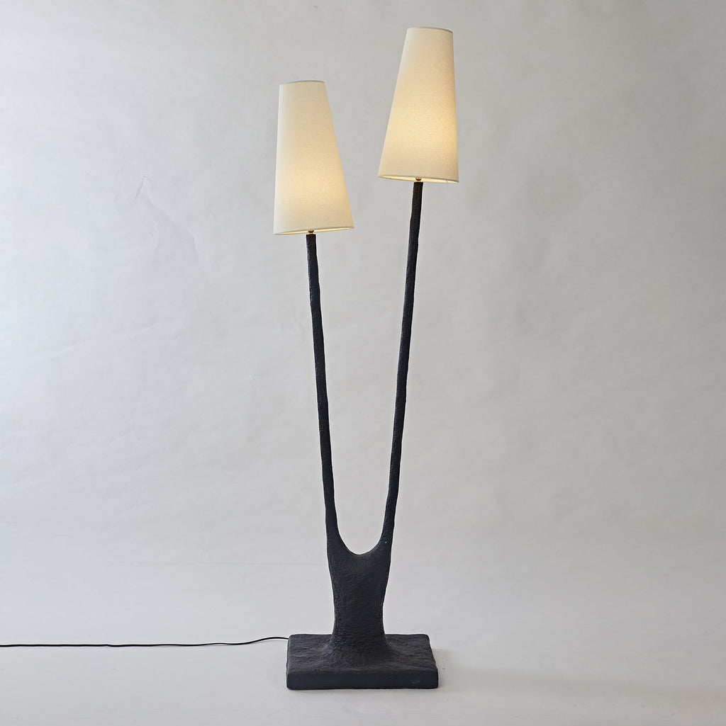 Sylvara Organic Dual-Shade Floor Lamp