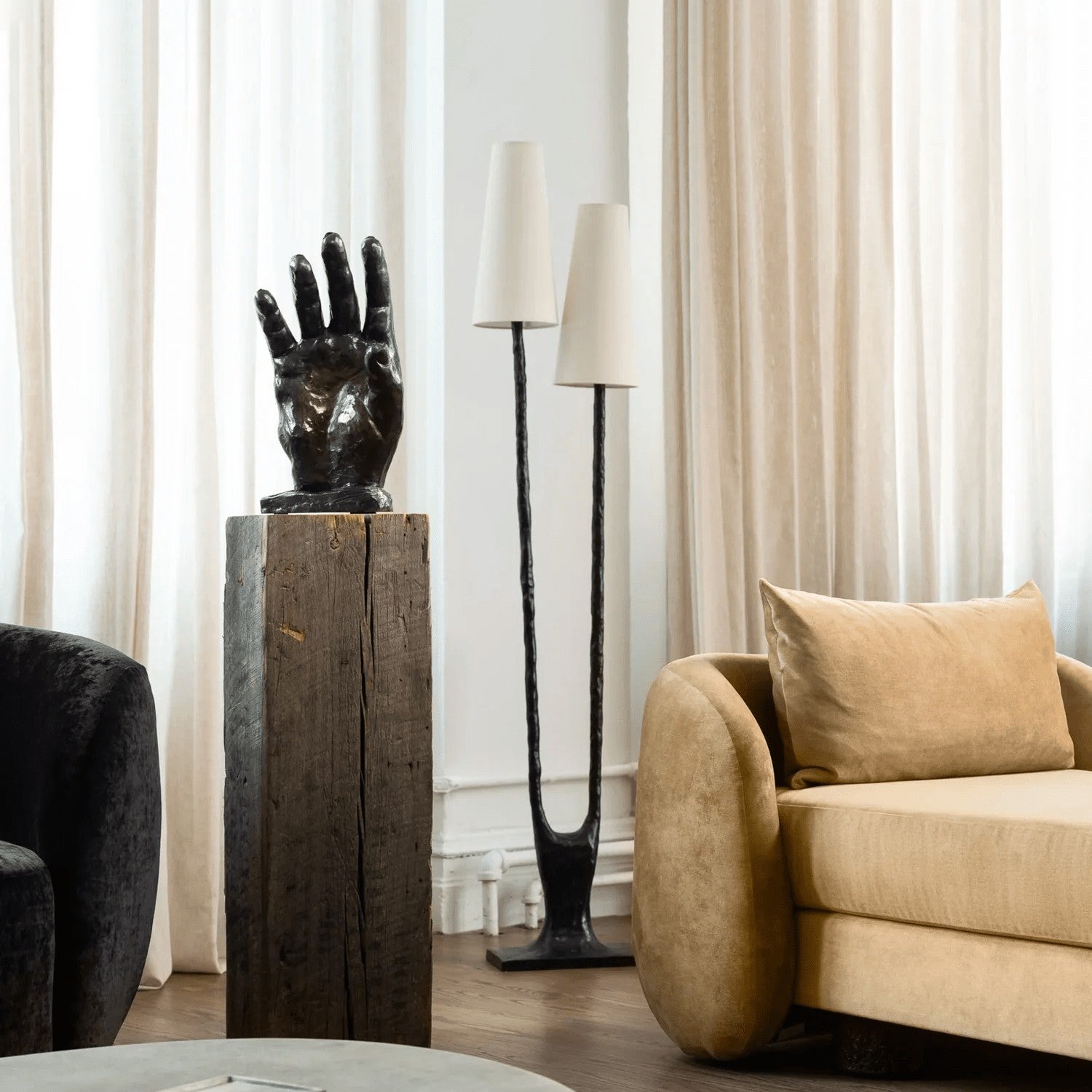 Sylvara Organic Dual-Shade Floor Lamp
