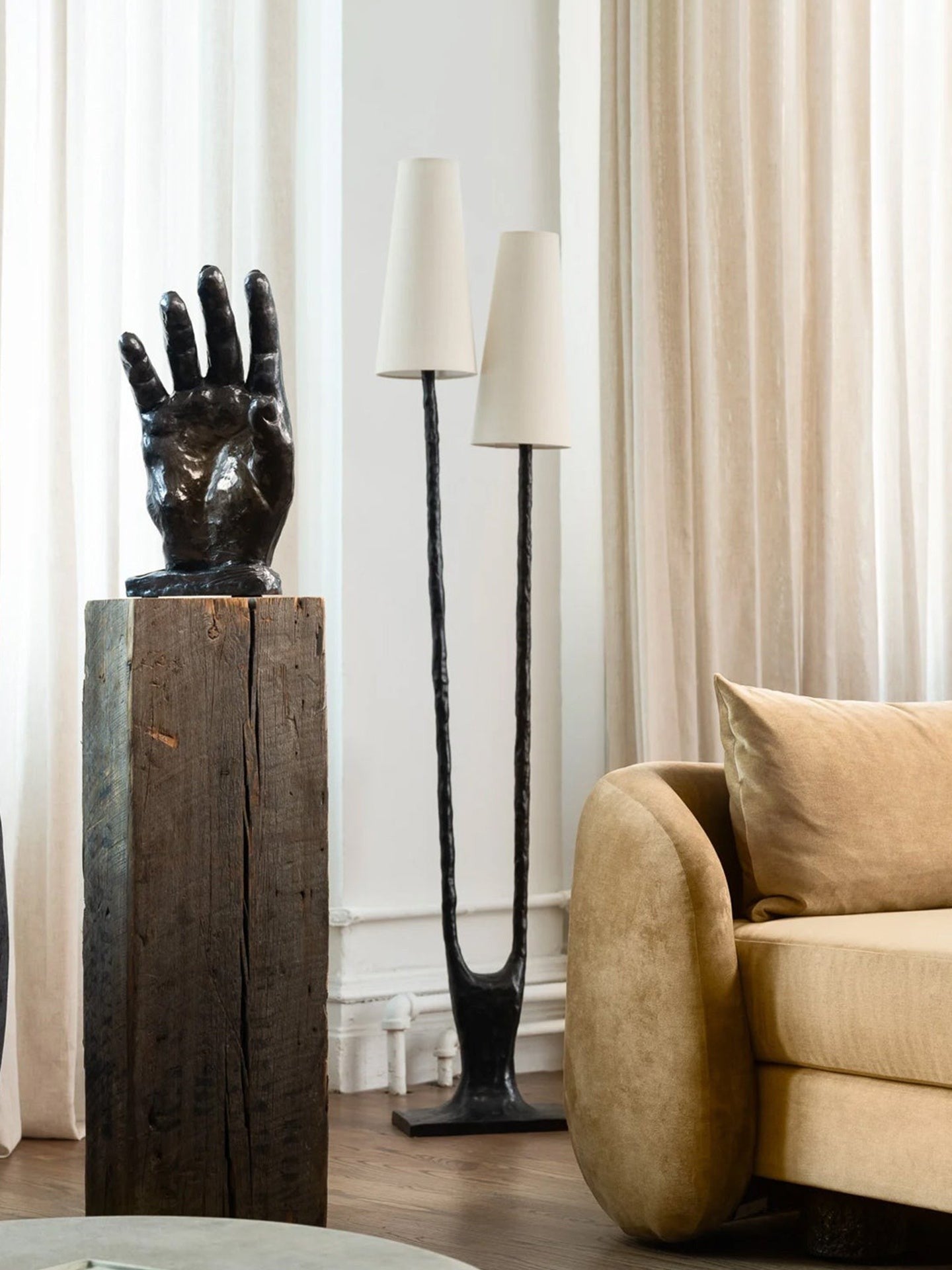 Sylvara Organic Dual-Shade Floor Lamp