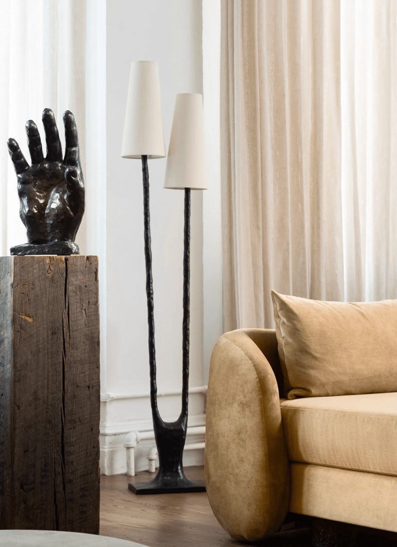 Sylvara Organic Dual-Shade Floor Lamp