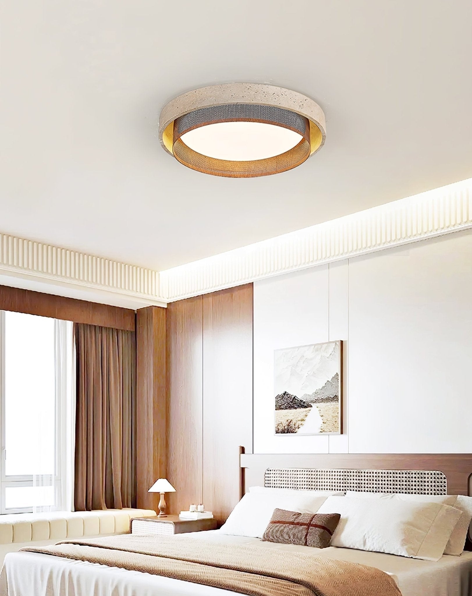 Travara Stone Halo Ceiling Light