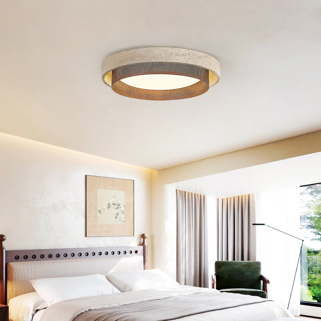 Travara Stone Halo Ceiling Light