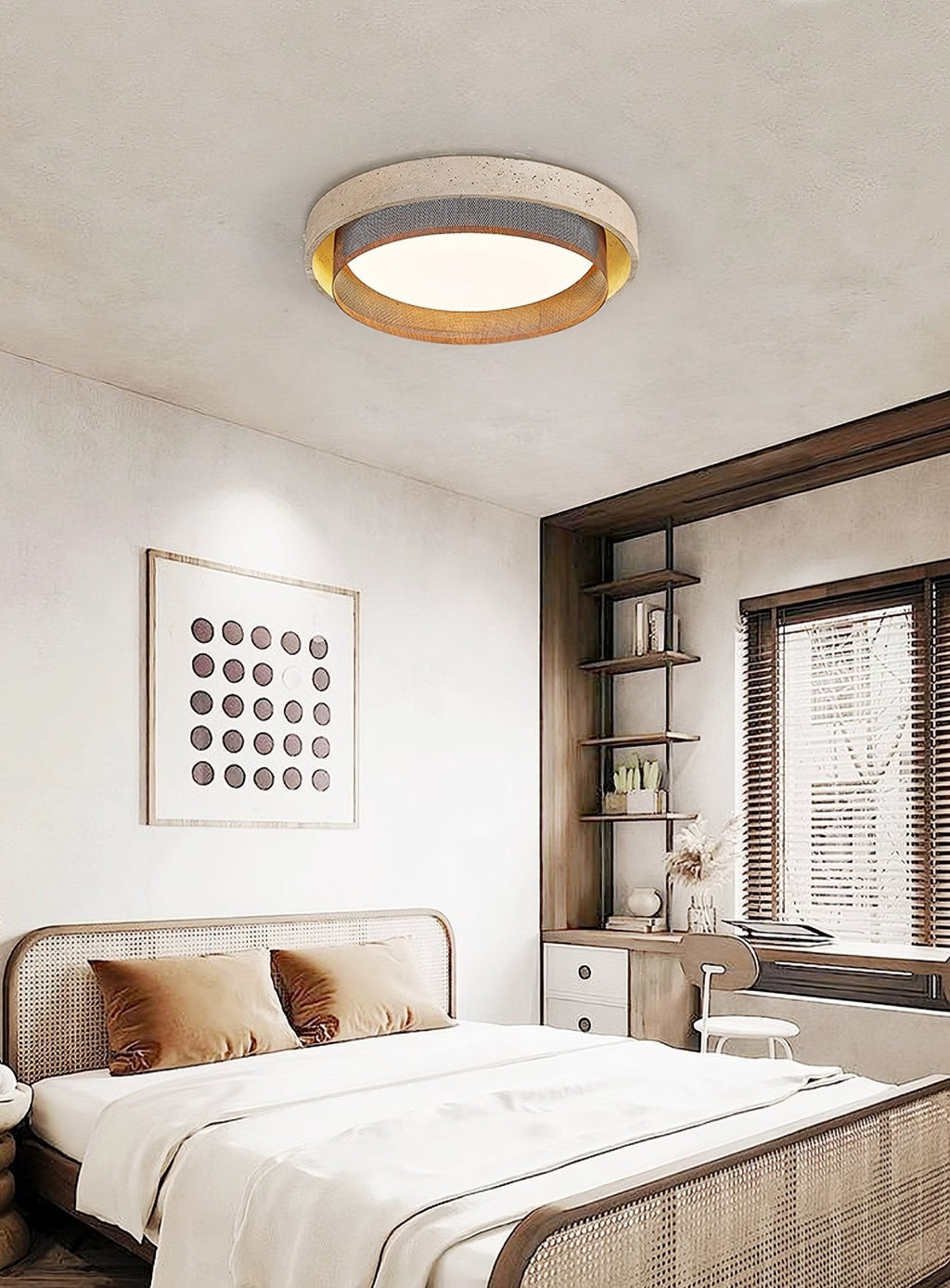 Travara Stone Halo Ceiling Light