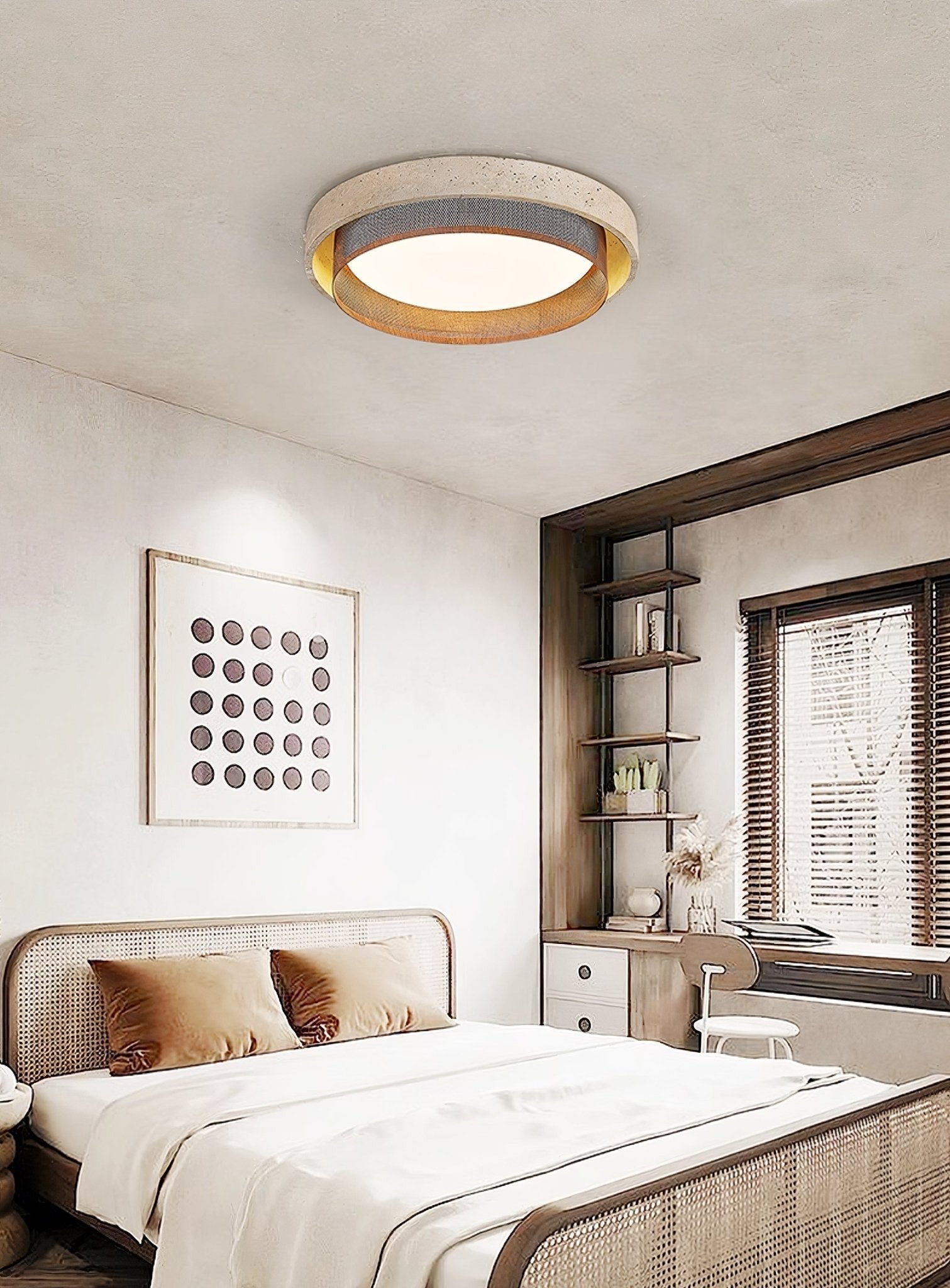 Travara Stone Halo Ceiling Light