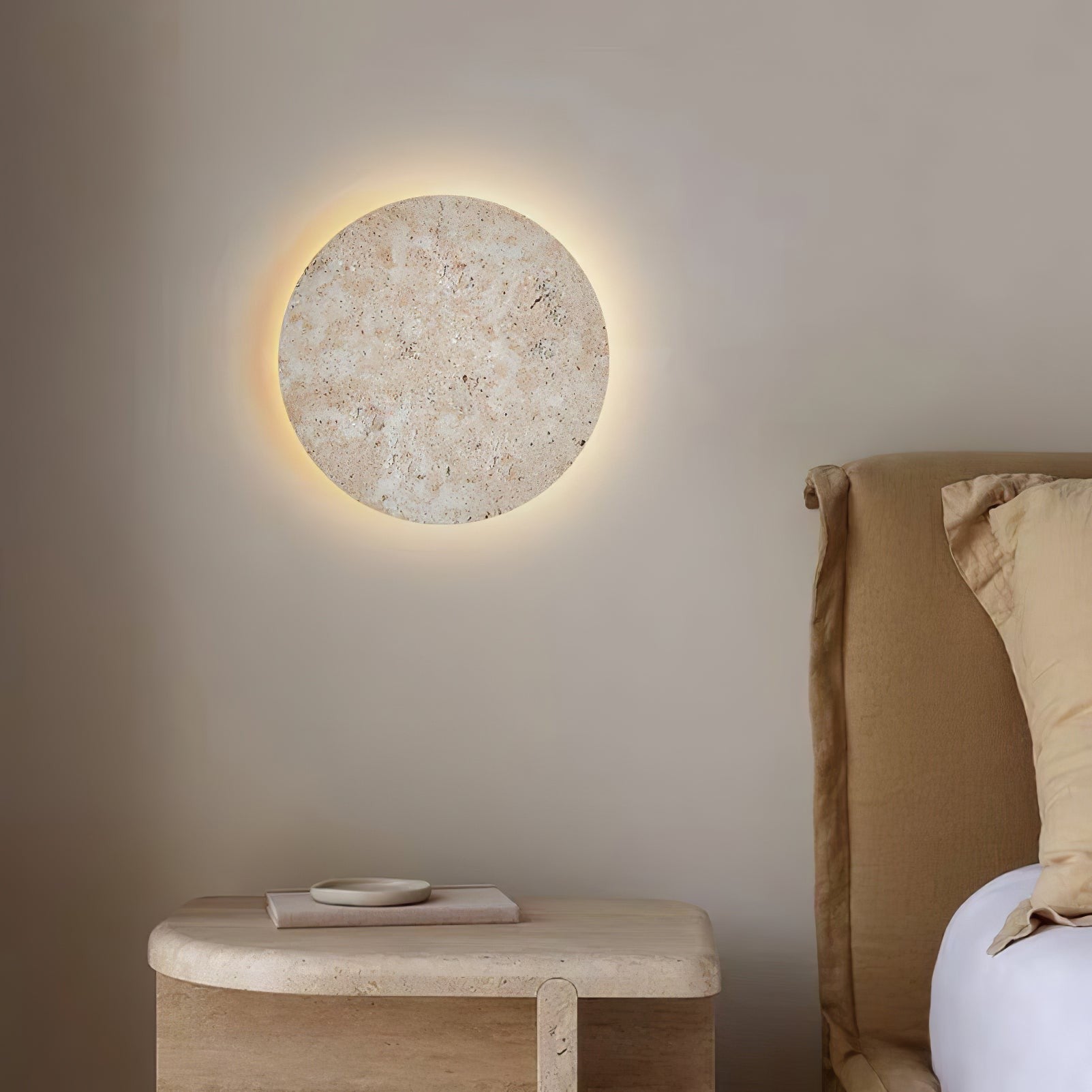 Travira Stone Halo Wall Light