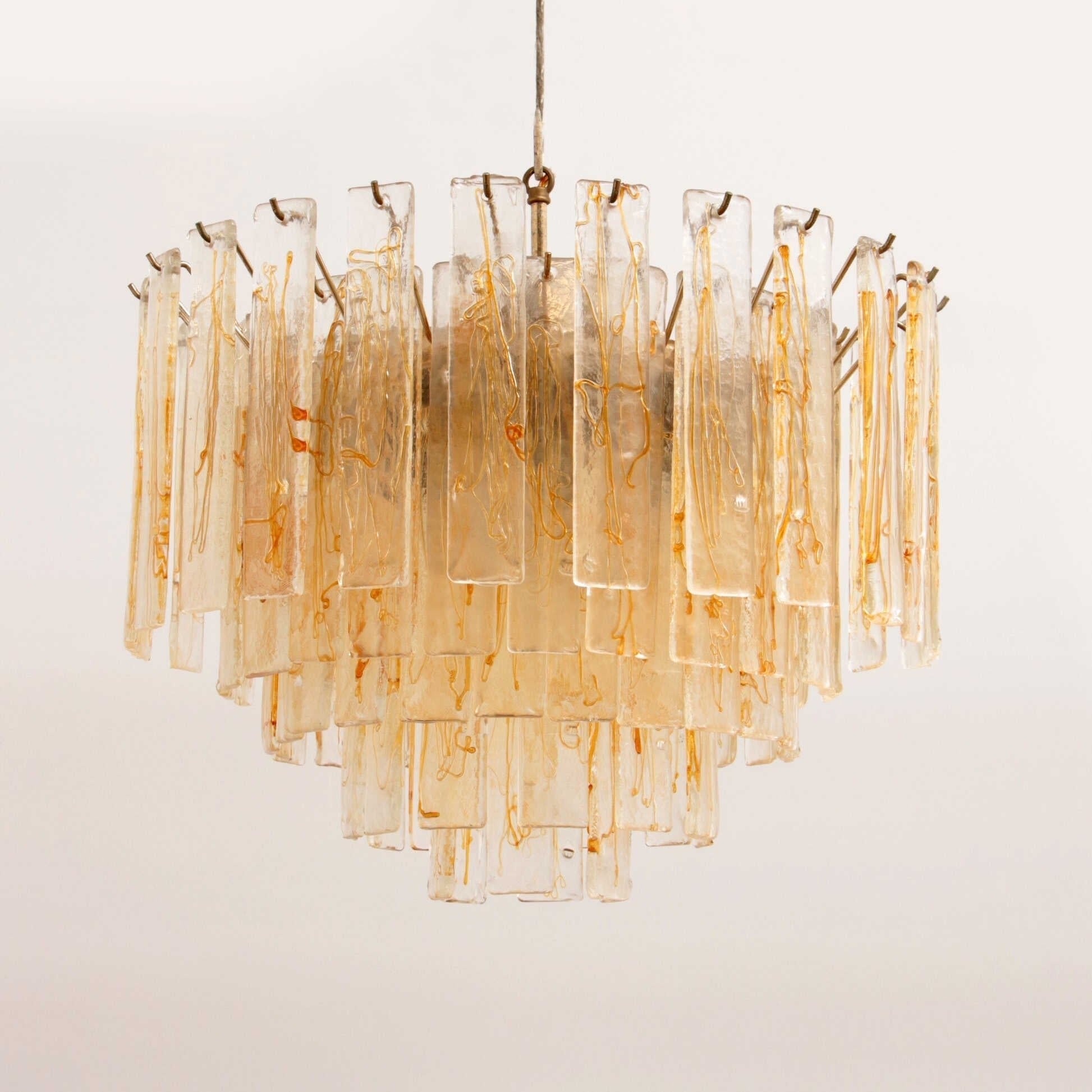 Venezia Amber Glass Chandelier