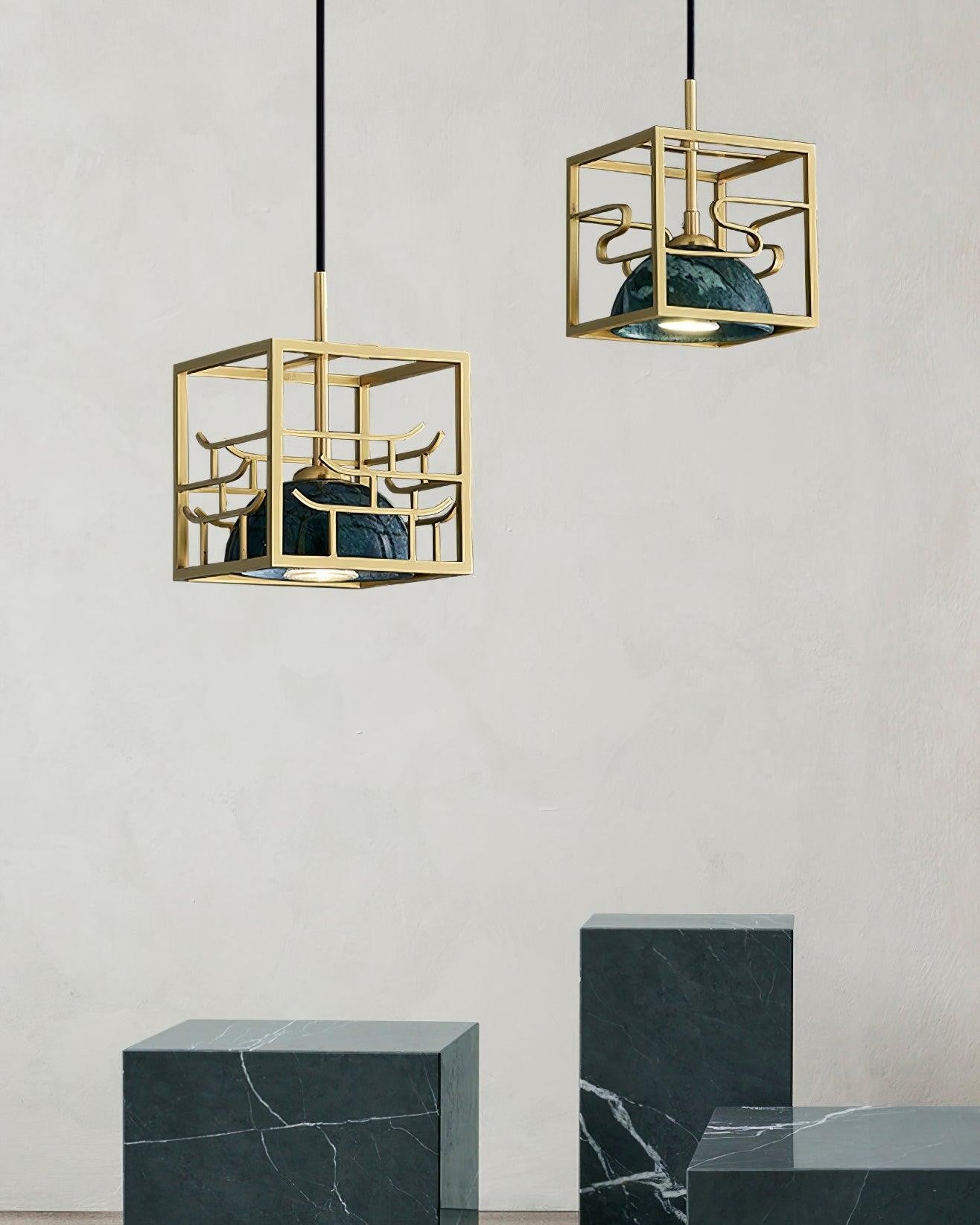 Verdara Marble Lantern Pendant