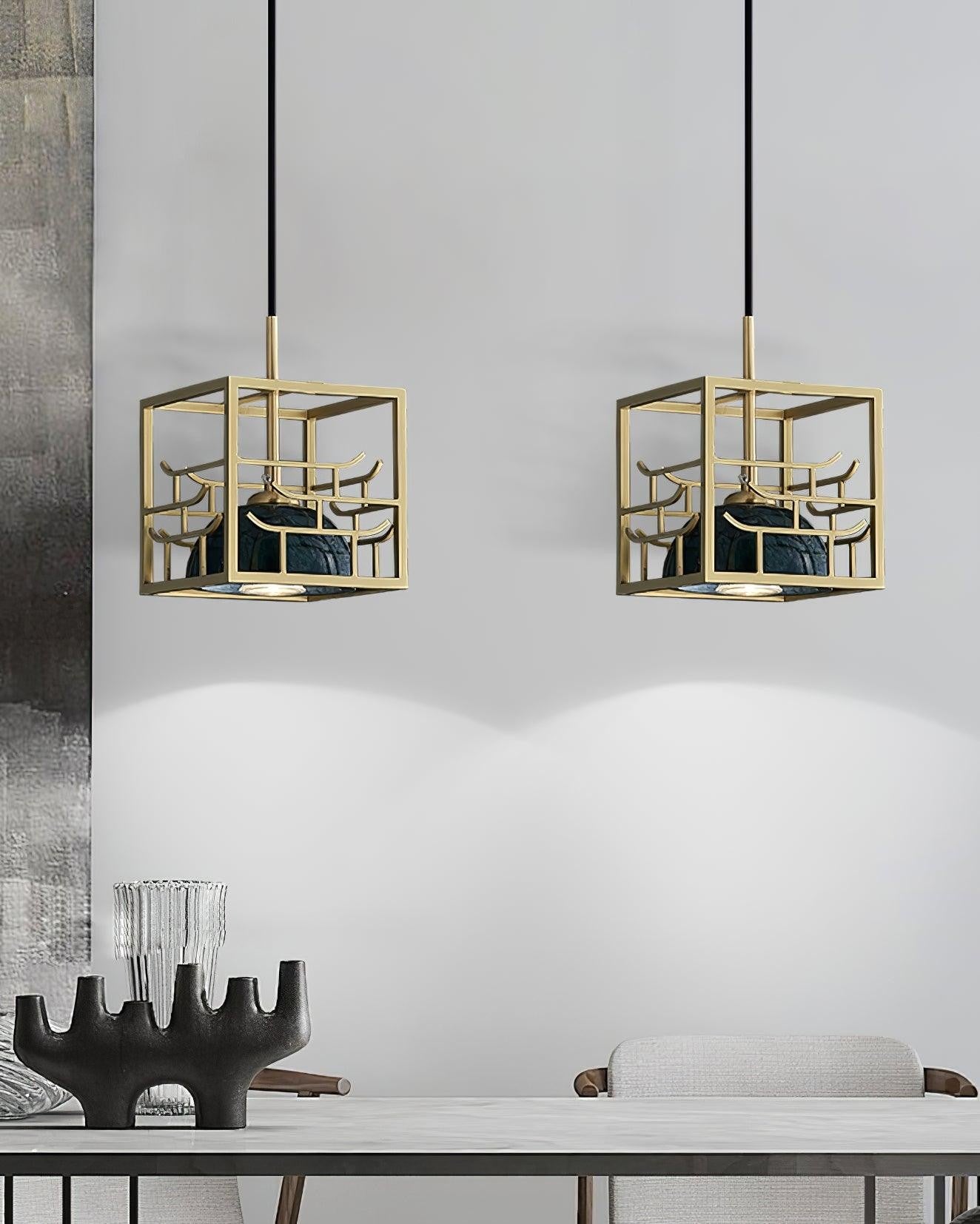 Verdara Marble Lantern Pendant