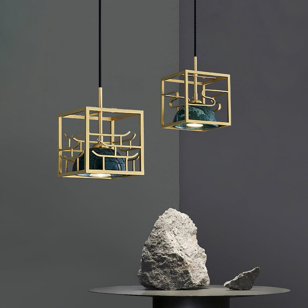 Verdara Marble Lantern Pendant