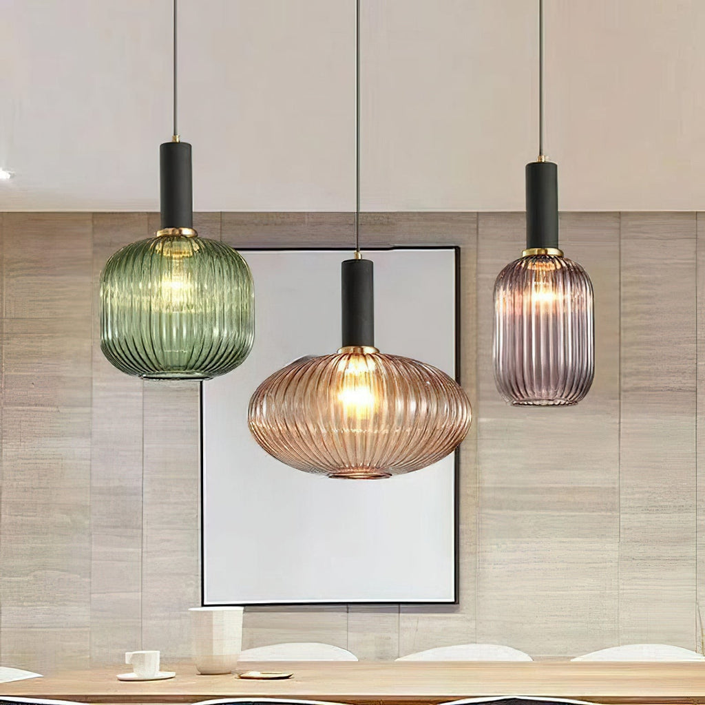 Verelle Ribbed Glass Pendant