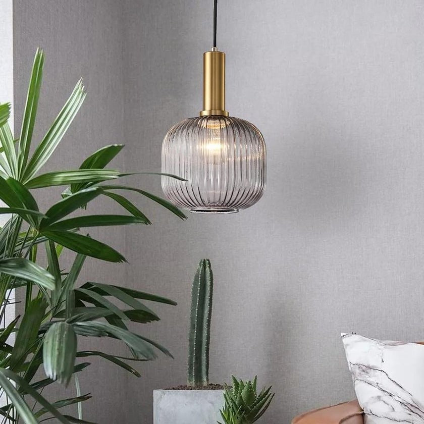 Verelle Ribbed Glass Pendant
