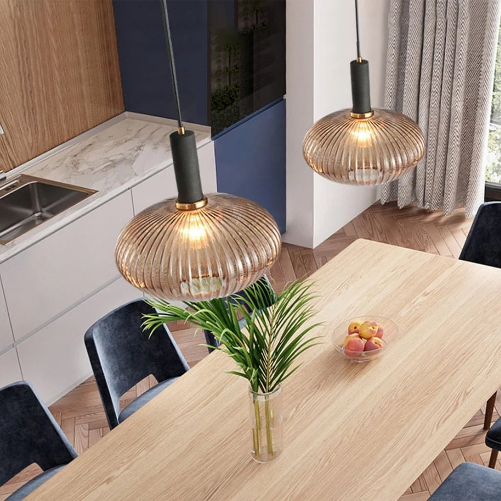 Verelle Ribbed Glass Pendant