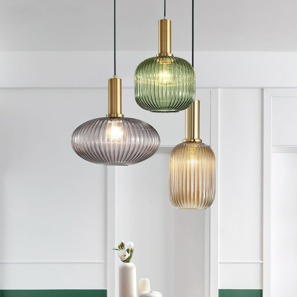 Verelle Ribbed Glass Pendant