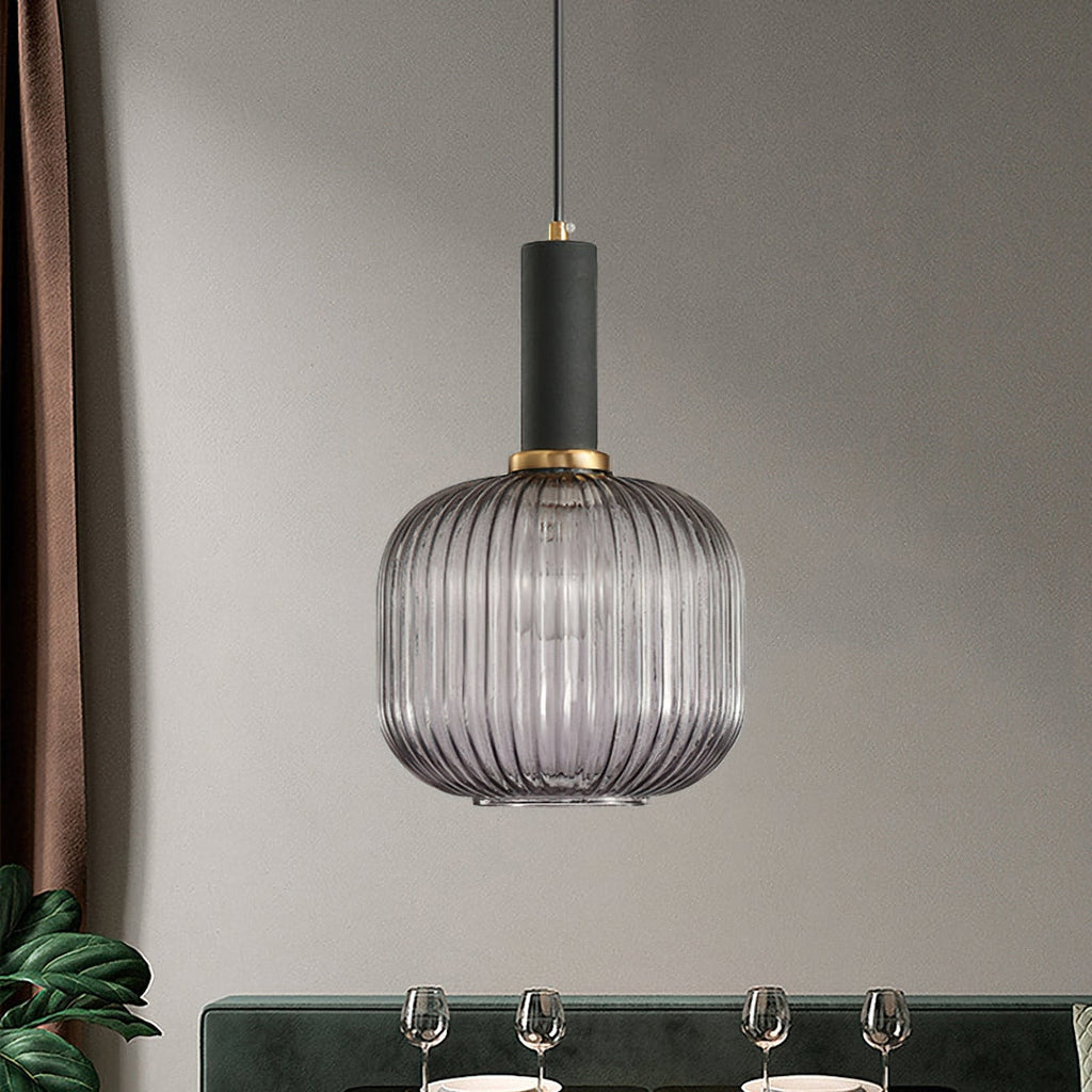 Verelle Ribbed Glass Pendant
