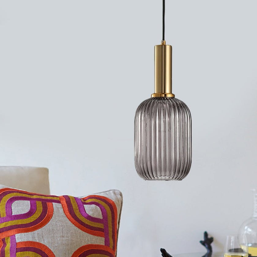 Verelle Ribbed Glass Pendant