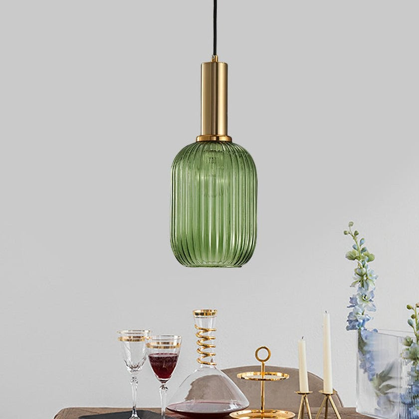 Verelle Ribbed Glass Pendant