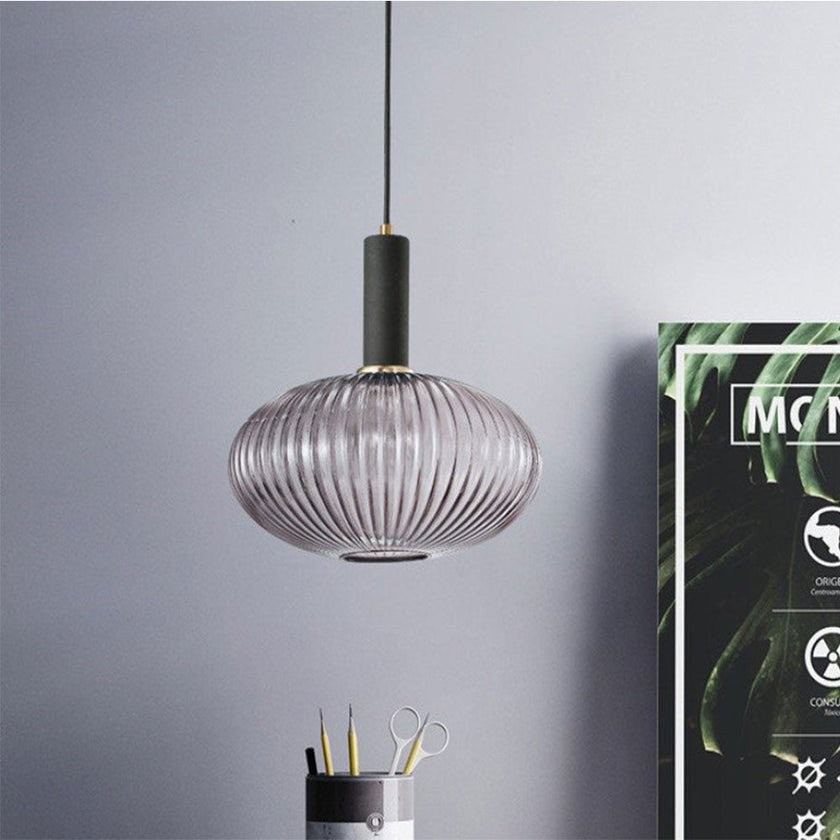 Verelle Ribbed Glass Pendant