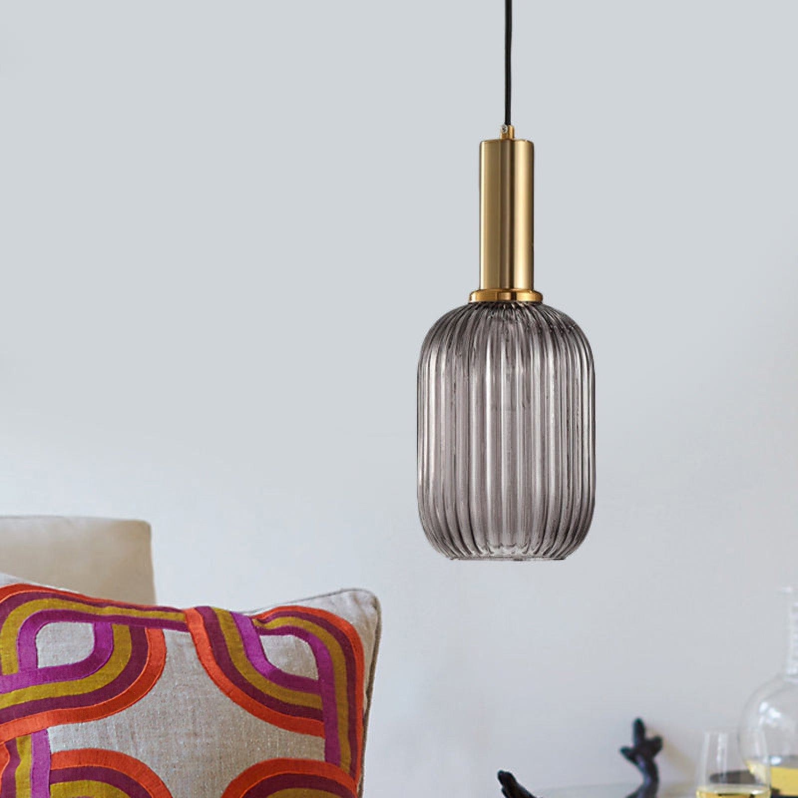 Verelle Ribbed Glass Pendant