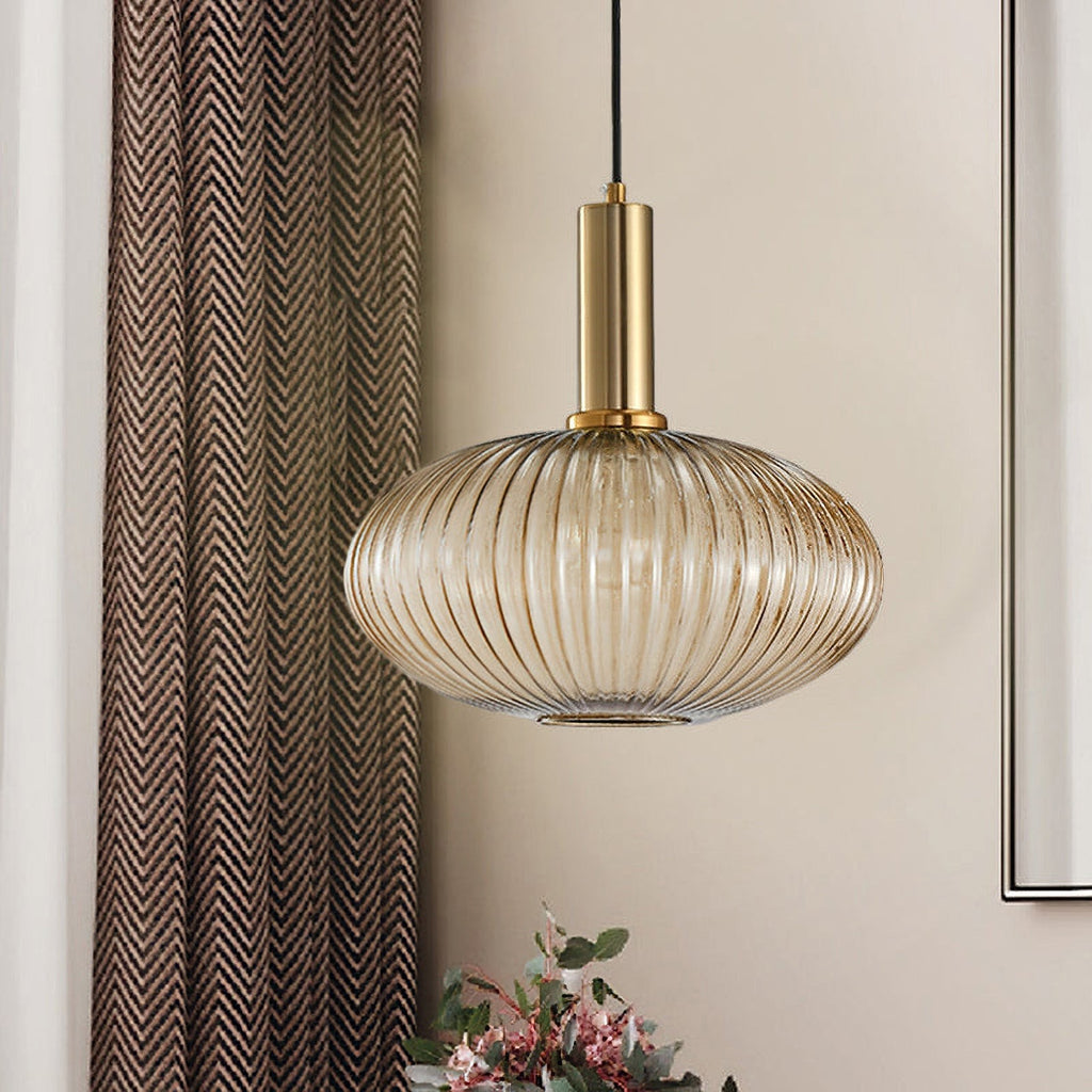 Verelle Ribbed Glass Pendant