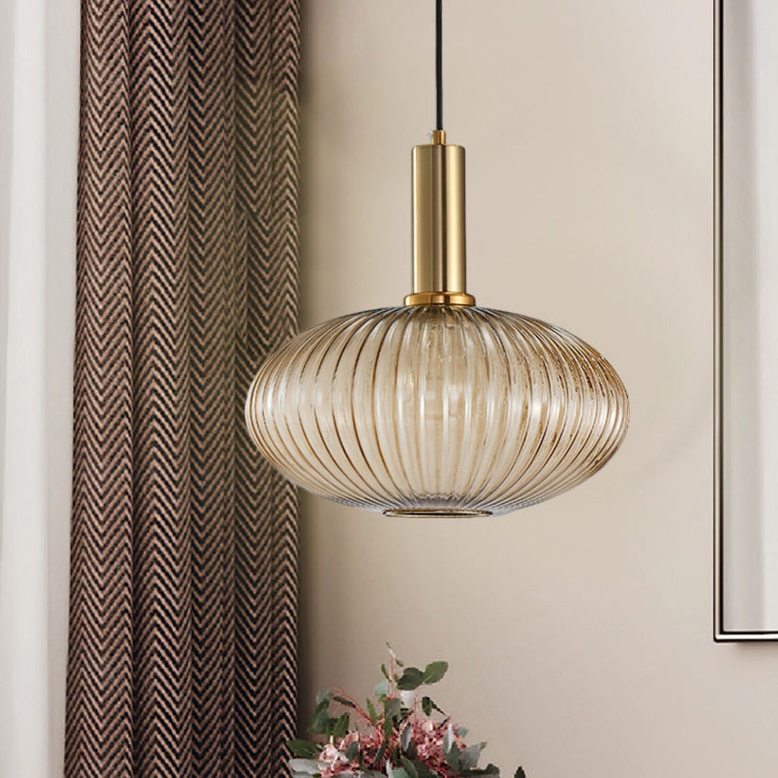 Verelle Ribbed Glass Pendant