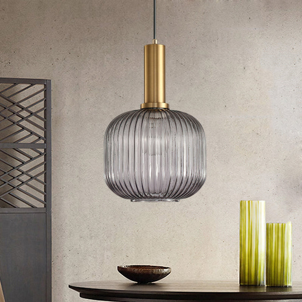 Verelle Ribbed Glass Pendant