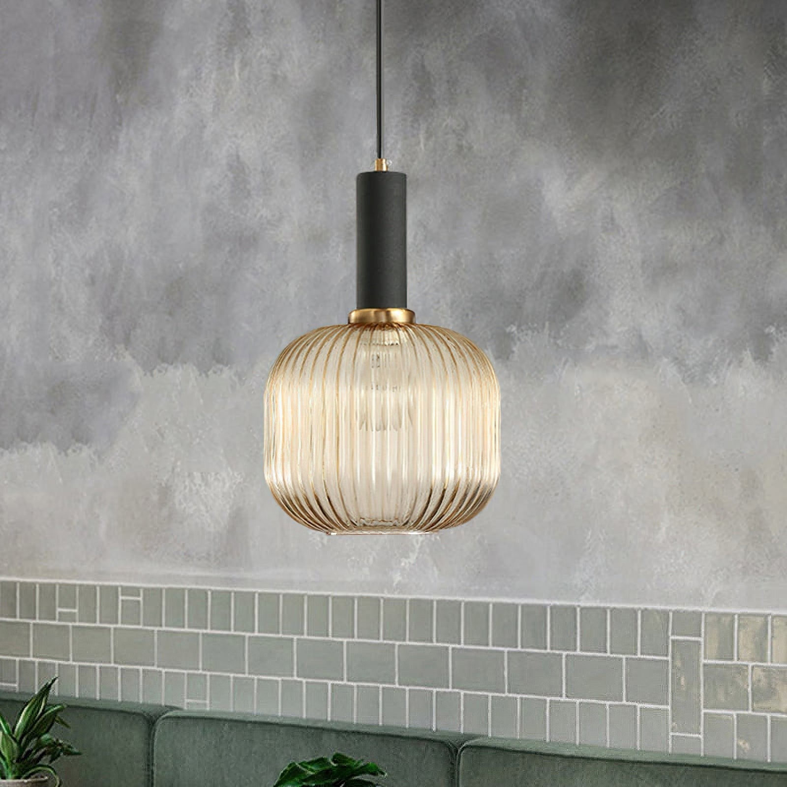 Verelle Ribbed Glass Pendant