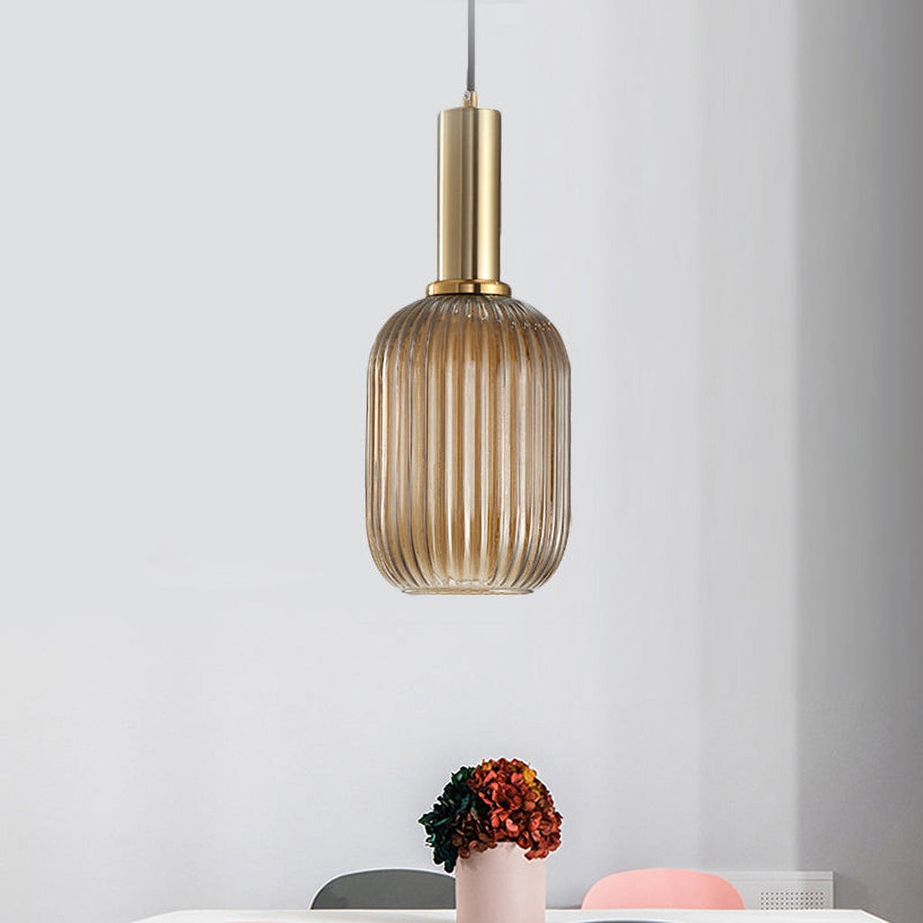 Verelle Ribbed Glass Pendant