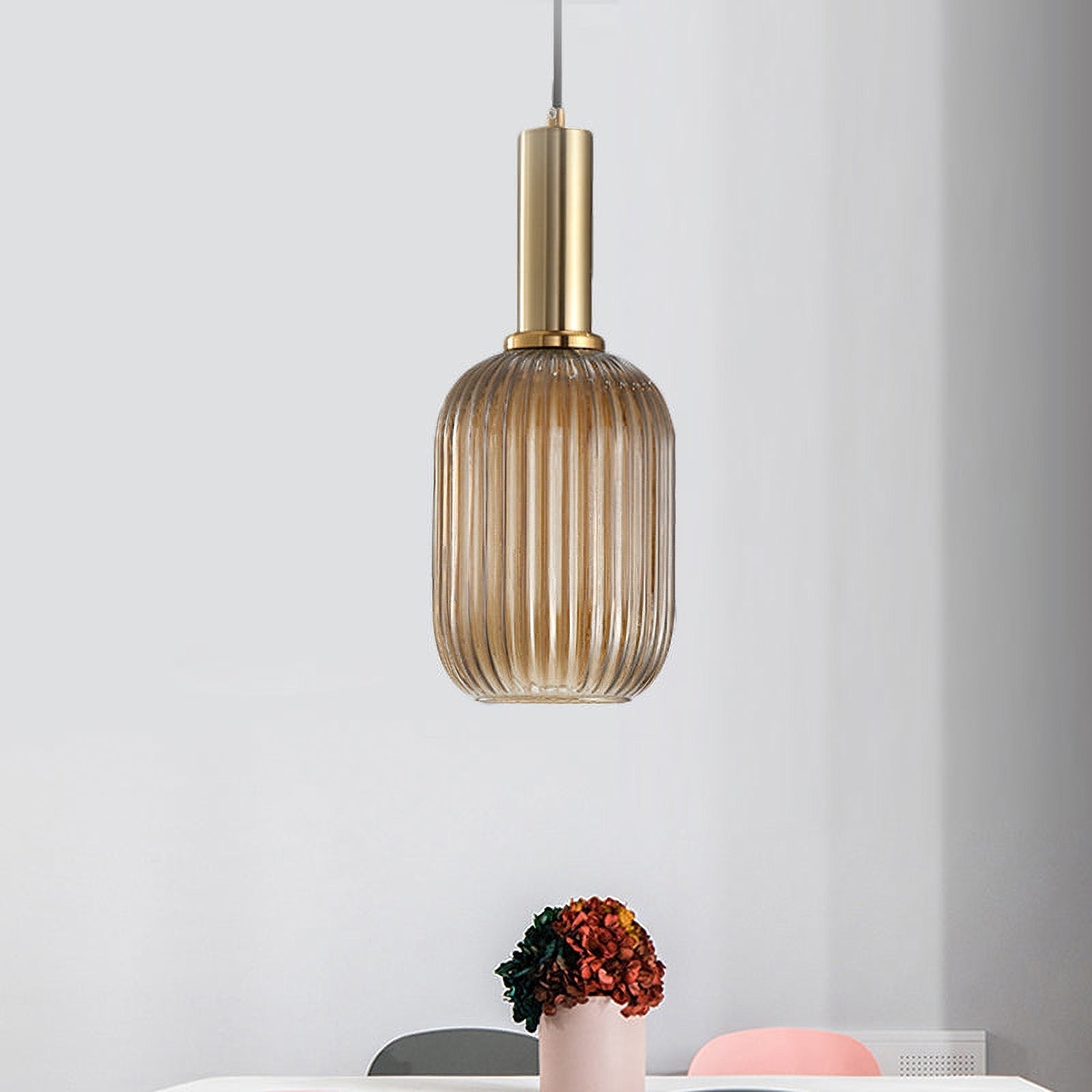 Verelle Ribbed Glass Pendant