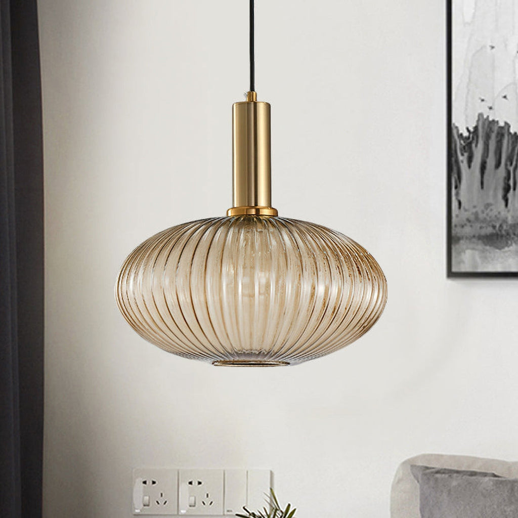 Verelle Ribbed Glass Pendant