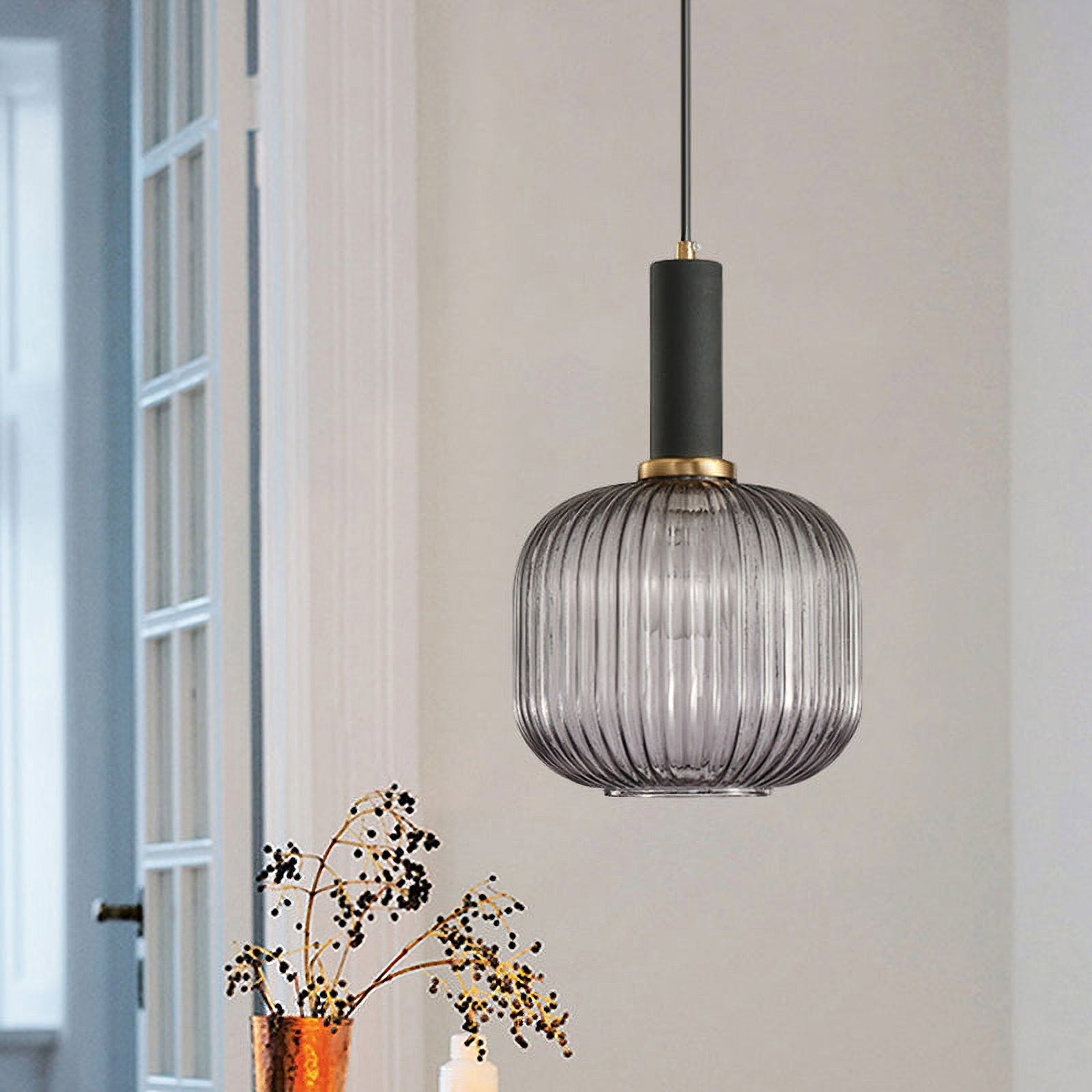 Verelle Ribbed Glass Pendant