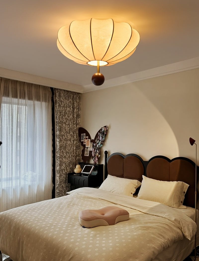 Walnora Fabric Drum Ceiling Light