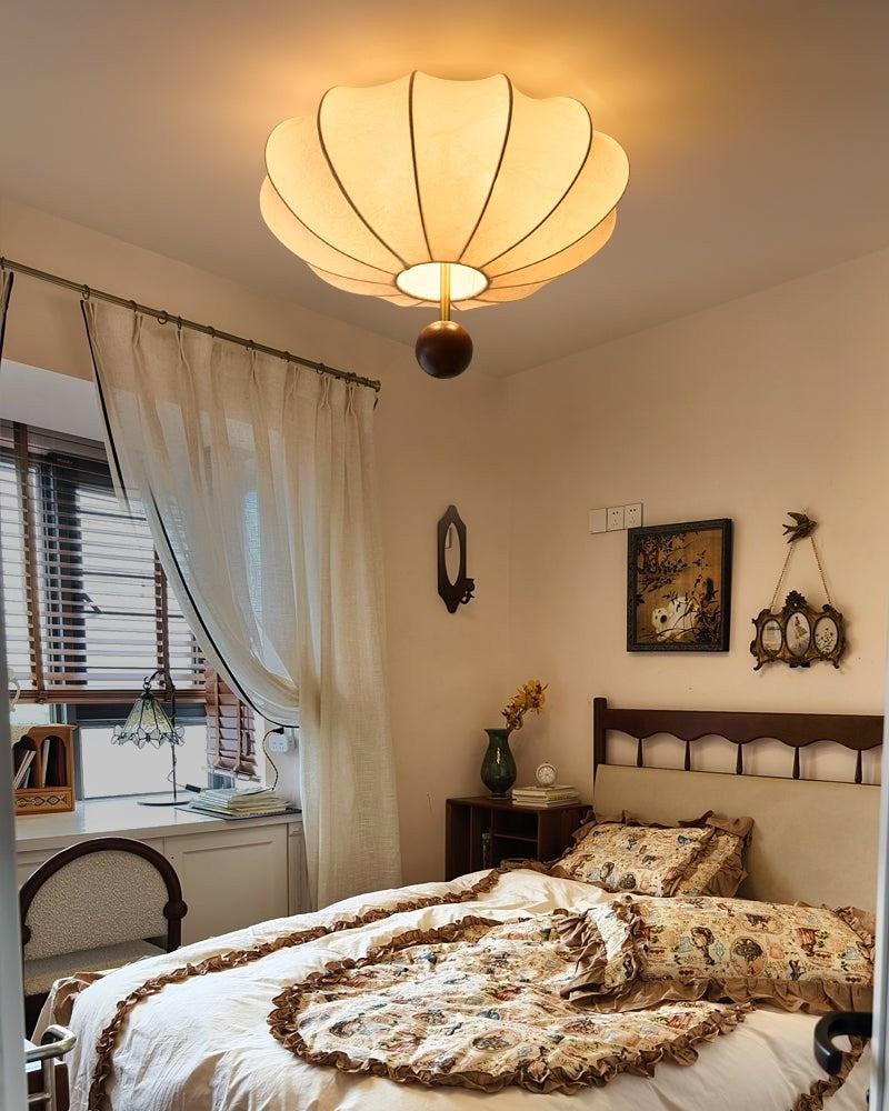 Walnora Fabric Drum Ceiling Light