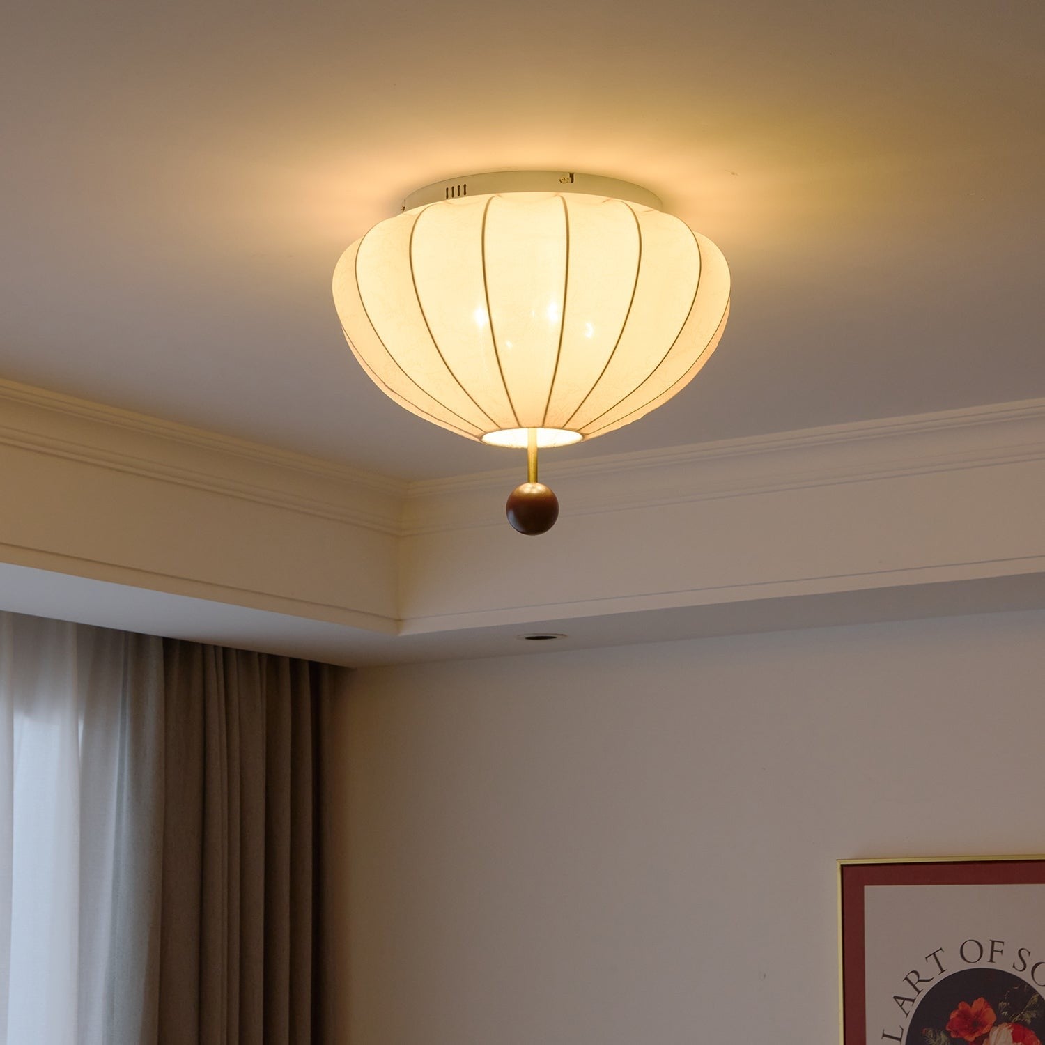 Walnora Fabric Drum Ceiling Light