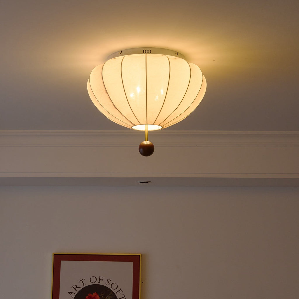 Walnora Fabric Drum Ceiling Light