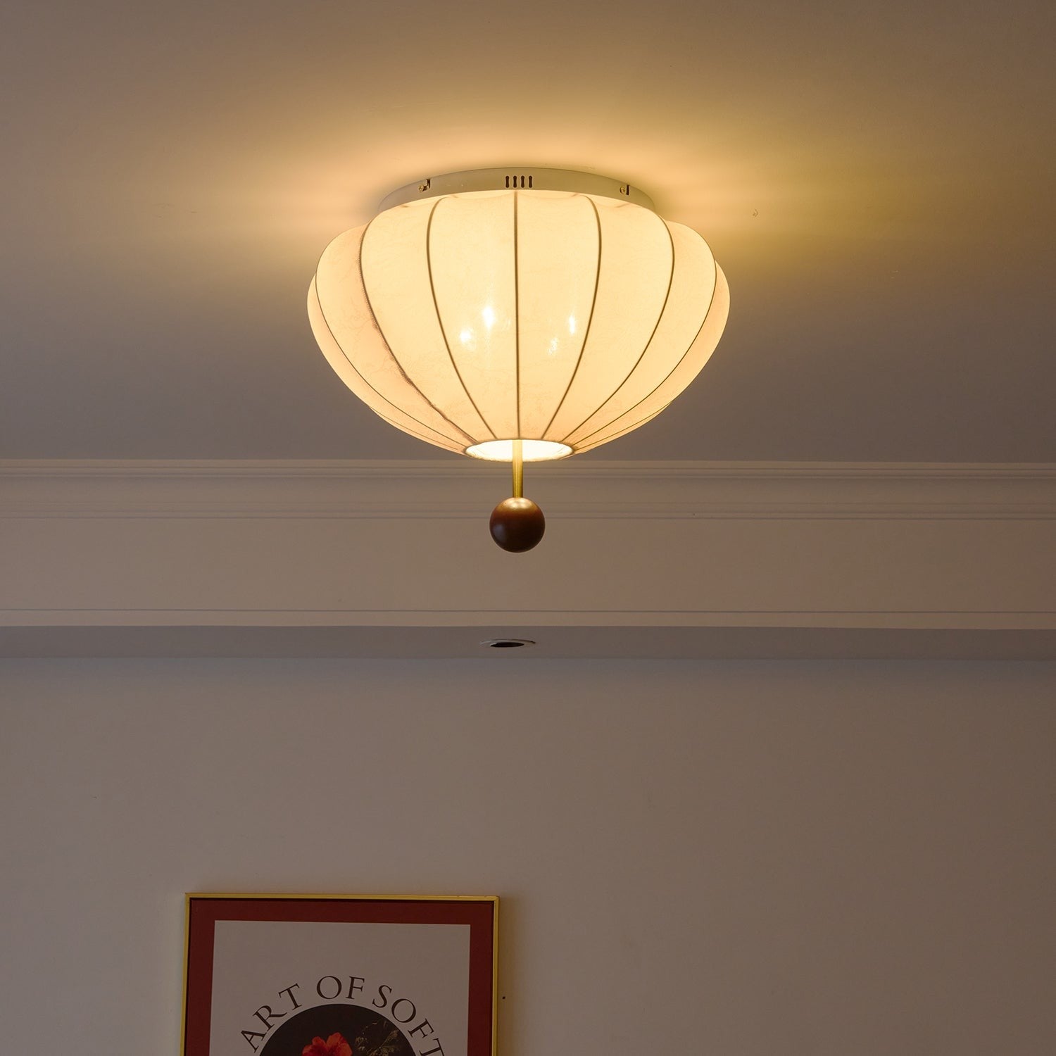 Walnora Fabric Drum Ceiling Light