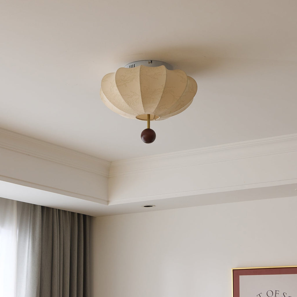 Walnora Fabric Drum Ceiling Light