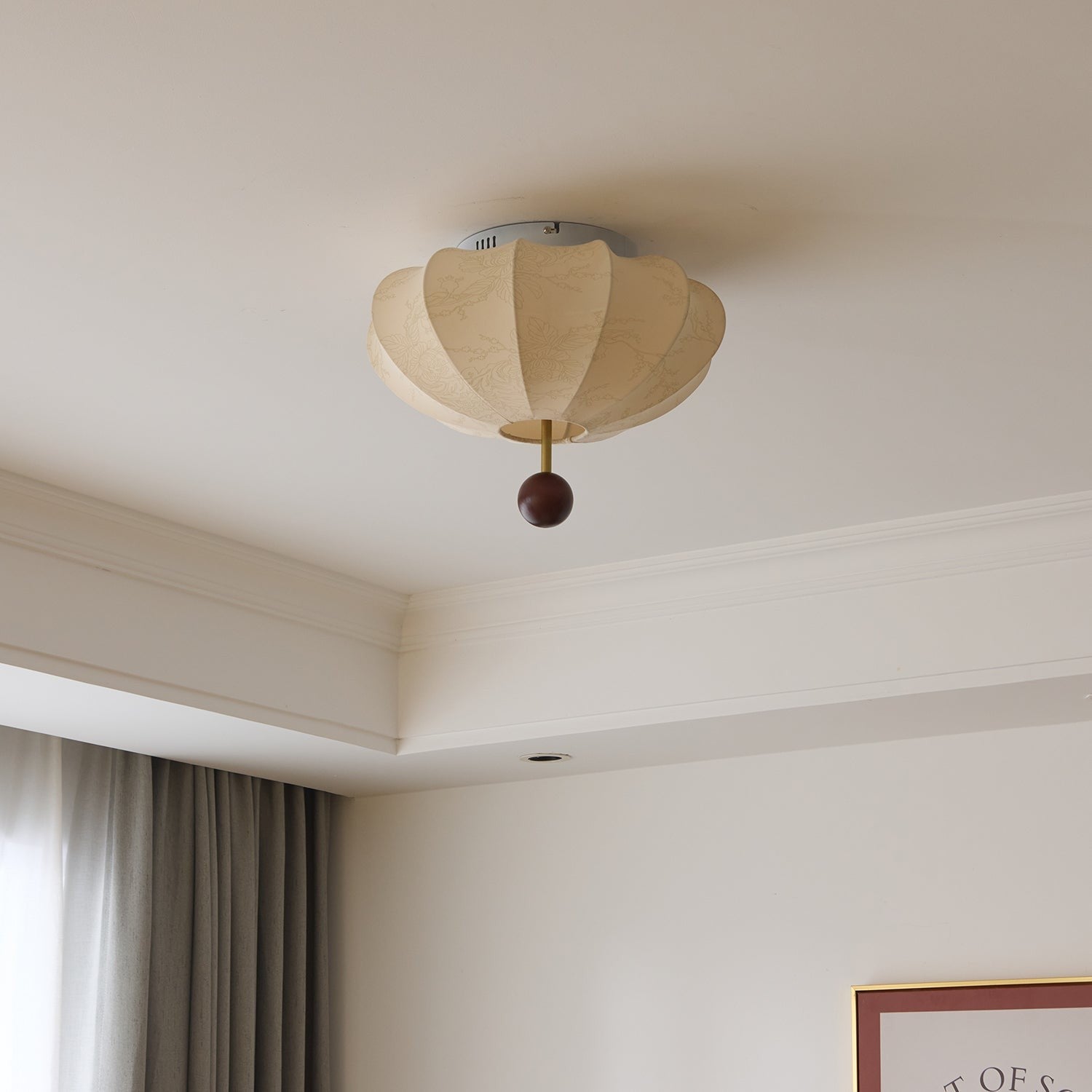 Walnora Fabric Drum Ceiling Light