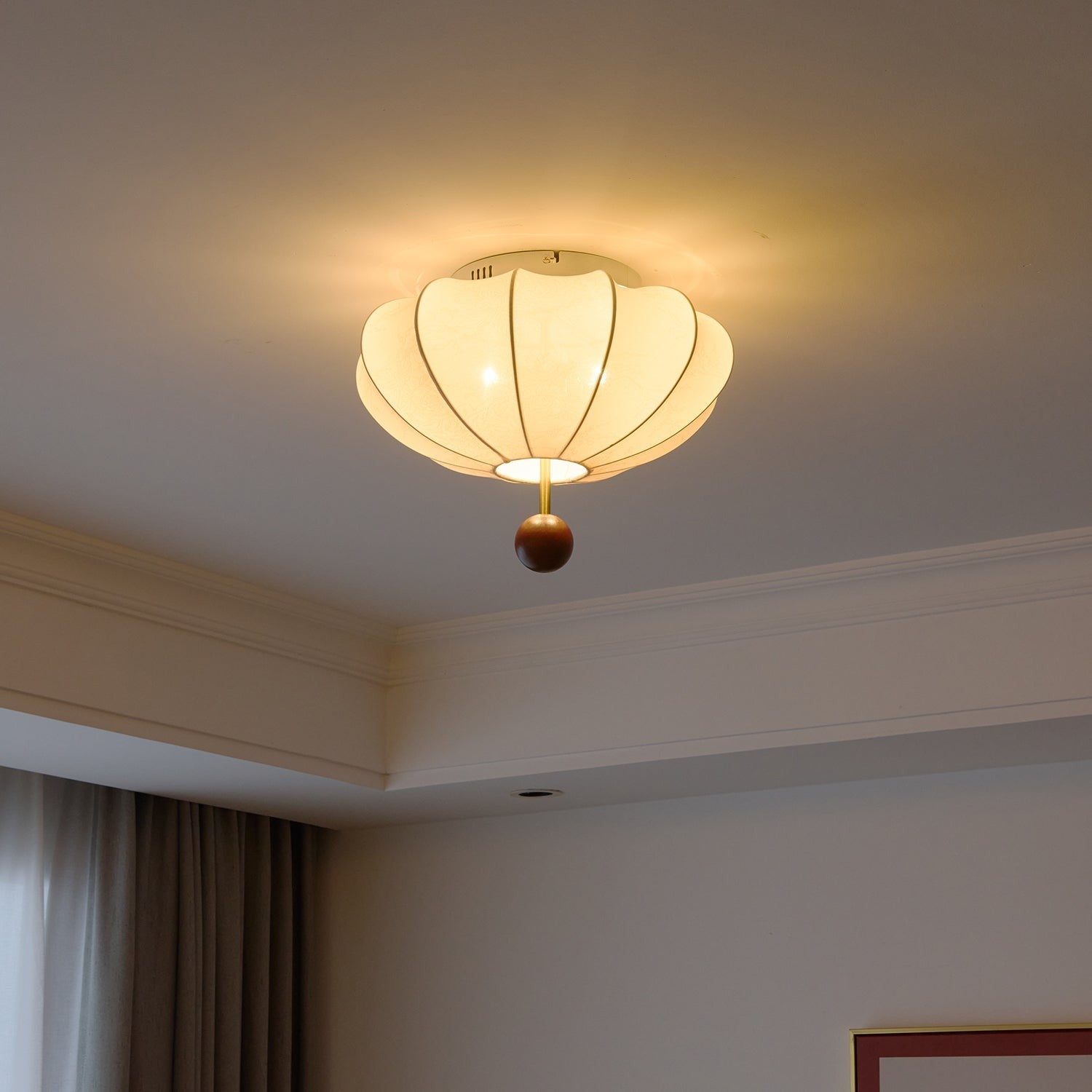 Walnora Fabric Drum Ceiling Light