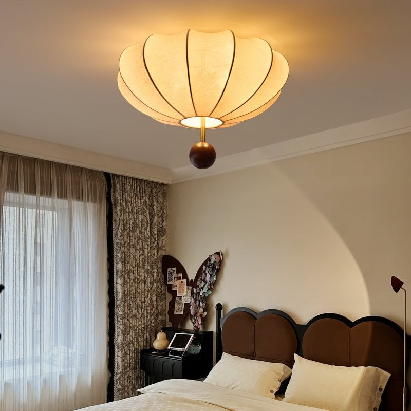 Walnora Fabric Drum Ceiling Light