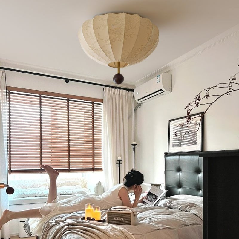 Walnora Fabric Drum Ceiling Light
