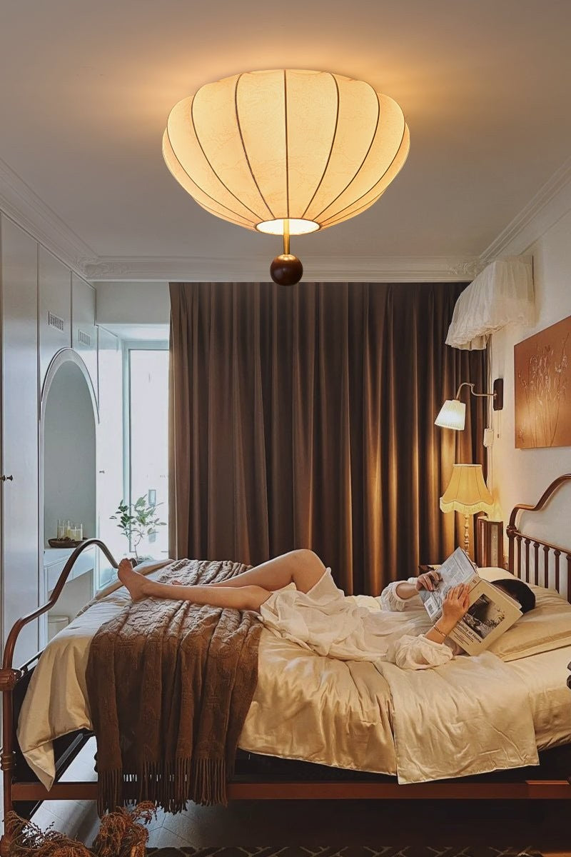 Walnora Fabric Drum Ceiling Light